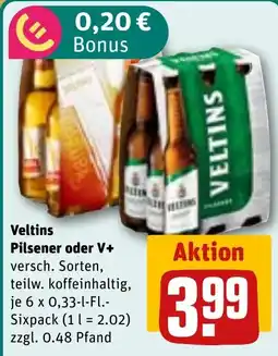 REWE Veltins Pilsener oder V+ Angebot