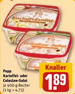 REWE Popp Kartoffel- oder Coleslaw-Salat Angebot