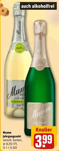 REWE Mumm Jahrgangssekt Angebot
