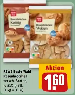 REWE REWE Beste Wahl Rosenbrötchen Angebot