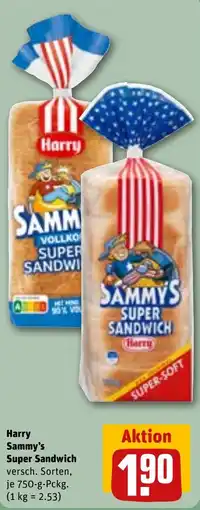 REWE Harry Sammy's Super Sandwich Angebot