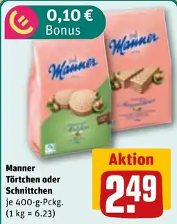 REWE Manner Törtchen oder Schnittchen Angebot