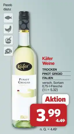 Famila Nord West Käfer Weine Pinot Grigio Angebot