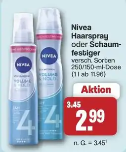Famila Nord West Nivea Haarspray oder Schaumfestiger Angebot