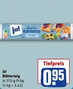 REWE ja! Blätterteig Angebot