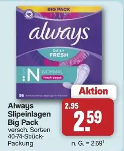 Famila Nord West Always Slipeinlagen Angebot