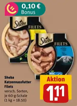 REWE Sheba Katzen Nassfutter Filets Angebot