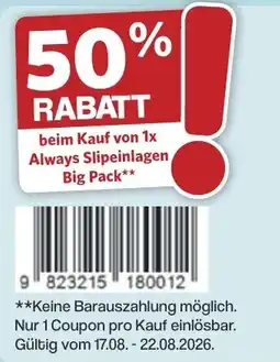 Famila Nord West Always Slipeinlagen Angebot