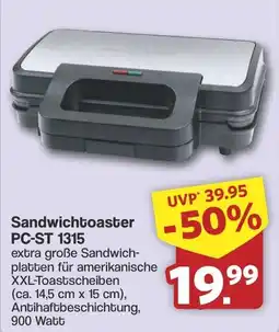 Famila Nord West Sandwichtoaster PC-ST 1315 Angebot