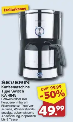 Famila Nord West SEVERIN Kaffeemaschine Type Switch KA 4845 Angebot
