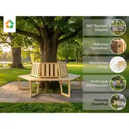 Netto Marken-Discount Baumbank 6-Eckig & 360°, ca. 205 x 178 x 90 cm aus Tannenholz Angebot