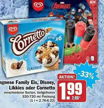 AEZ Langnese Family Eis, Disney, Likkies Oder Cornetto Angebot