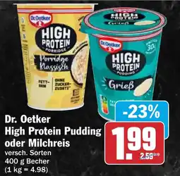 HIT Dr. Oetker High Protein Pudding oder Milchreis Angebot