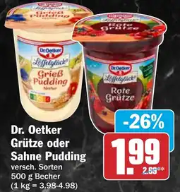 HIT Dr. Oetker Grütze oder Sahne Pudding Angebot