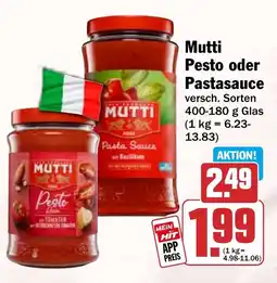 HIT Mutti Pesto oder Pastasauce Angebot