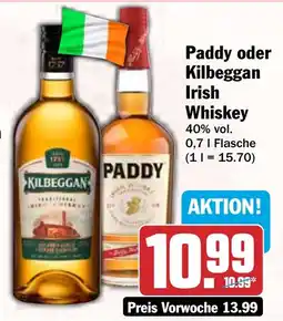 HIT Paddy oder Kilbeggan Irish Whiskey Angebot