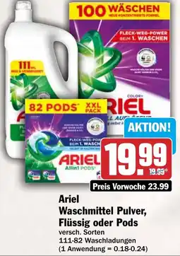 HIT Ariel Waschmittel Pulver, Flüssig oder Pods Angebot