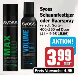 HIT Syoss Schaumfestiger oder Haarspray Angebot