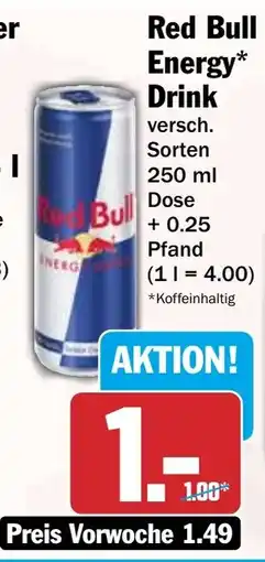 HIT Red Bull Energy Drink Angebot