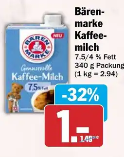 HIT Bärenmarke Kaffee-Milch Angebot