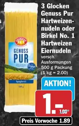 HIT Genuss Pur Hartweizen-nudeln Angebot