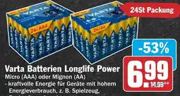 HIT Varta Batterien Longlife Power Angebot