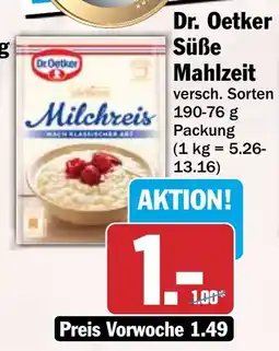 HIT Dr. Oetker Süße Mahlzeit Milchreis Angebot