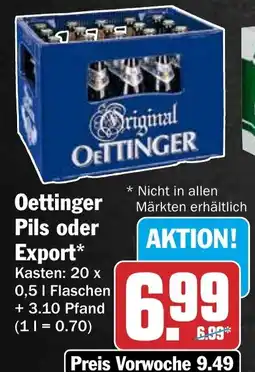 HIT Oettinger Pils oder Export Angebot