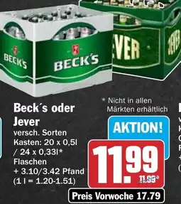 HIT Beck's oder Jever Angebot
