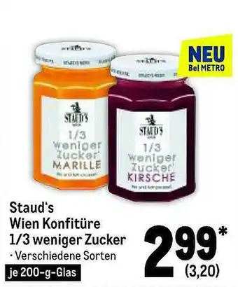 METRO Staud's Wien Konfitüre 1-3 Weniger Zucker Angebot