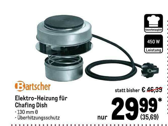 Bartscher Elektroheizung Für Chafing Dish Angebot bei METRO