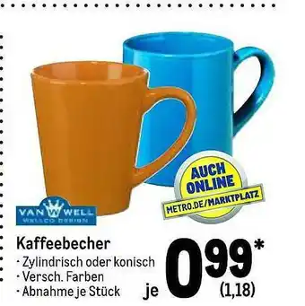 METRO Van Well Kaffeebecher Angebot