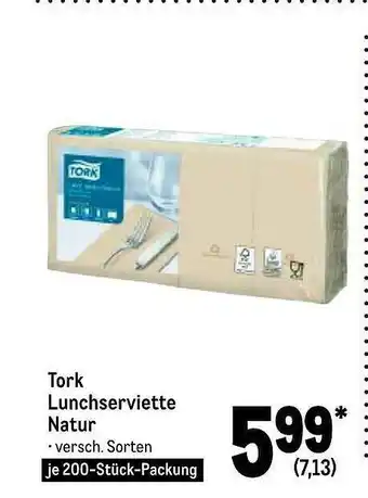 METRO Tork Lunchserviette Natur Angebot