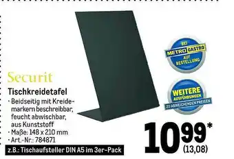 METRO Securit Tischkreidetafel Angebot