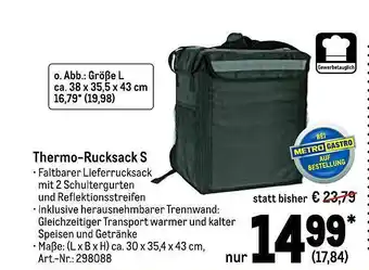 METRO Thermo-rucksack S Angebot