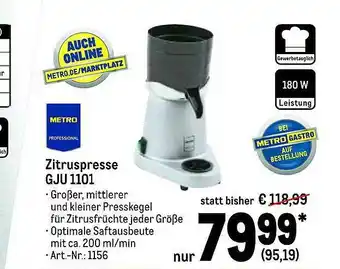 METRO Zitruspresse Gju 1101 Metro Professional Angebot