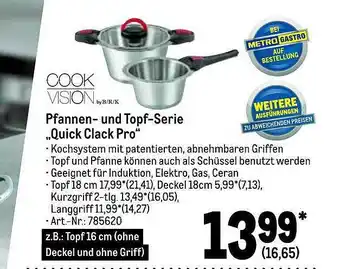 METRO Pfannen- Und Topf-serie „quick Clack Pro” Cook Vision Angebot