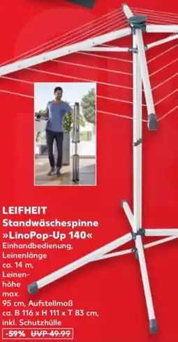Kaufland LEIFHEIT Standwäschespinne LinoPop-Up 140 Angebot