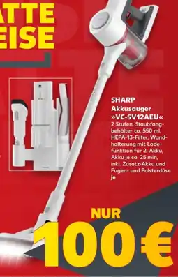 Kaufland SHARP Akkusauger VC-SV12AEU Angebot