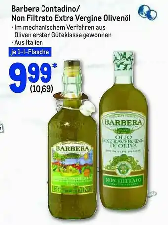 METRO Barbera Contadino Non Filtrato Extra Vergine Olivenöl Angebot