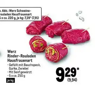 METRO Werz Rinder-rouladen Hausfrauenart Angebot