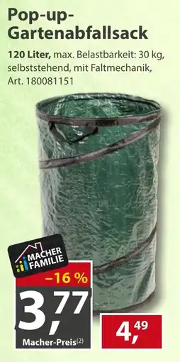 Sonderpreis Baumarkt Pop-up-Gartenabfallsack Angebot