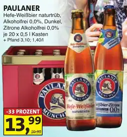 Lösch Depot PAULANER Hefe-Weißbier naturtrüb, Alkoholfrei 0,0%, Dunkel, Zitrone Alkoholfrei 0,0% Angebot