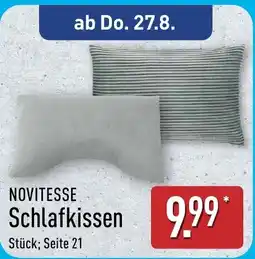 Aldi Nord NOVITESSE Schlafkissen Angebot