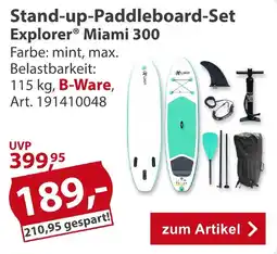 Sonderpreis Baumarkt Stand-up-Paddleboard-Set Explorer Miami 300 Angebot