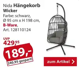 Sonderpreis Baumarkt Nida Hängekorb Wicker Angebot