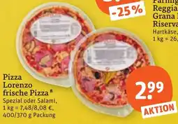 tegut Pizza Lorenzo frische Pizza Angebot