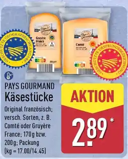 Aldi Nord PAYS GOURMAND Käsestücke Angebot