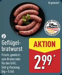 Aldi Nord Geflügelbratwurst Angebot