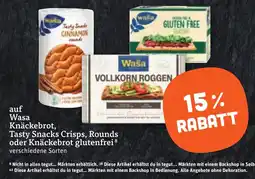 tegut Wasa Knäckebrot, Tasty Snacks Crisps, Rounds oder Knäckebrot glutenfrei Angebot